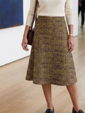 Jones Wear  Stretchy Skirt  Size XL Elastic Waist Flowy Unlined Midi Colorfully